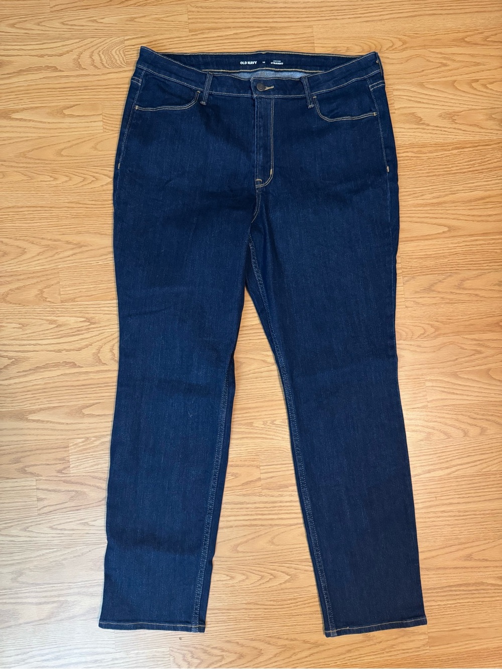 Old Navy High Rise Straight Dark Blue Wash Jeans - Womens 16